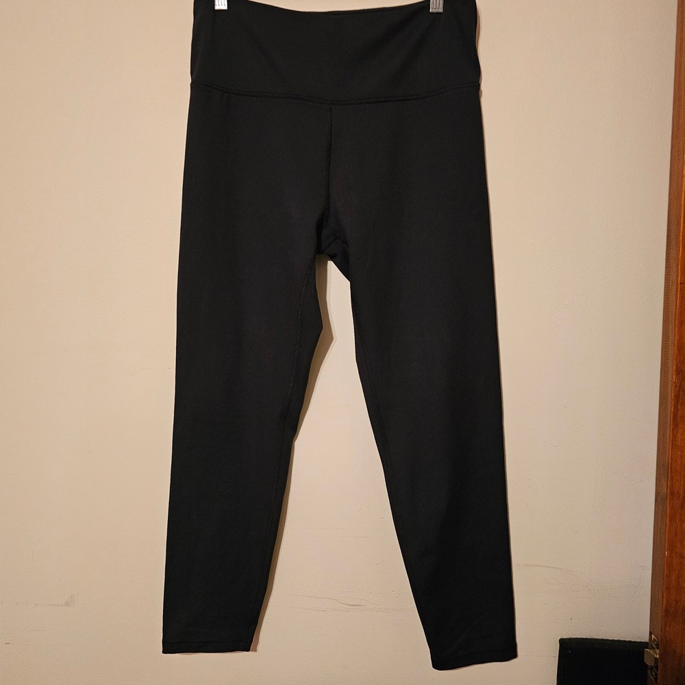 Balance Collection Womens XL Black High Waisted Athletic Yoga Leggings Pants